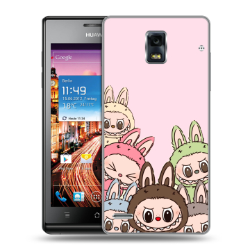 Пластиковый чехол на Huawei Ascend P1 с принтом Лабубу Пластиковый чехол на Huawei Ascend P1 с принтом Лабубу