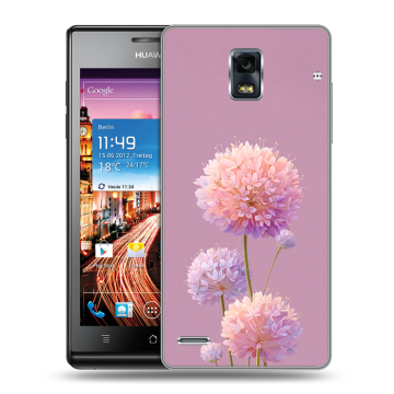 Пластиковый чехол на Huawei Ascend P1 с принтом Цветы