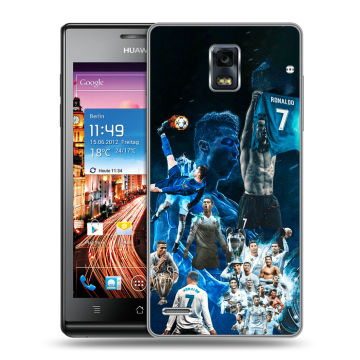 Пластиковый чехол на Huawei Ascend P1 с принтом Реал Роналдо Пластиковый чехол на Huawei Ascend P1 с принтом Реал Роналдо