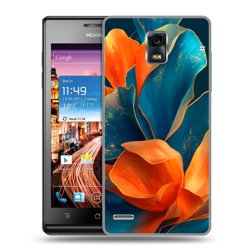 Пластиковый чехол на Huawei Ascend P1 с принтом Цветы Пластиковый чехол на Huawei Ascend P1 с принтом Цветы