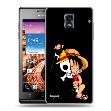 Пластиковый чехол на Huawei Ascend P1 с принтом One Piece Ван Пис