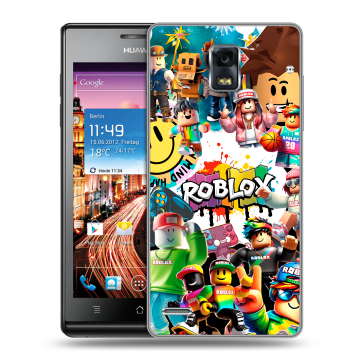 Пластиковый чехол на Huawei Ascend P1 с принтом Roblox Роблокс Пластиковый чехол на Huawei Ascend P1 с принтом Roblox Роблокс