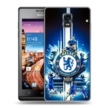 Пластиковый чехол на Huawei Ascend P1 с принтом Chelsea Челси