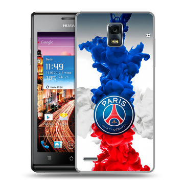 Пластиковый чехол на Huawei Ascend P1 с принтом PSG ПСЖ