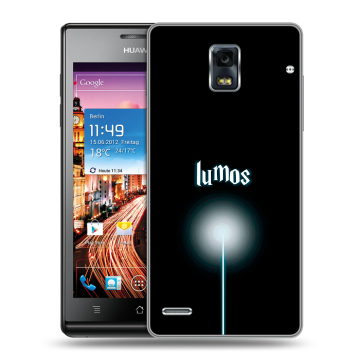 Пластиковый чехол на Huawei Ascend P1 с принтом Harry Potter Гарри Поттер