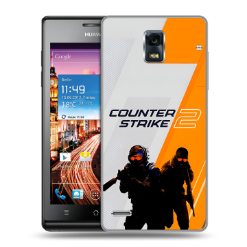 Пластиковый чехол на Huawei Ascend P1 с принтом Counter Strike