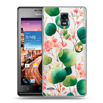 Пластиковый чехол на Huawei Ascend P1 с принтом женский