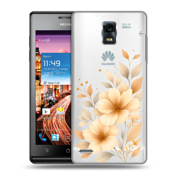 Пластиковый чехол на Huawei Ascend P1 с принтом для девушки