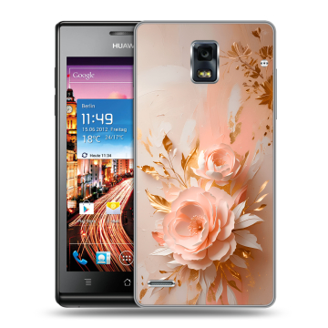 Пластиковый чехол на Huawei Ascend P1 с принтом женский