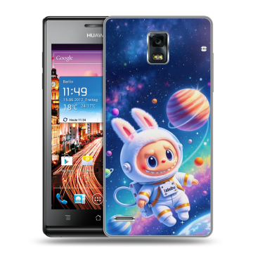 Пластиковый чехол на Huawei Ascend P1 с принтом Labubu Лабубу