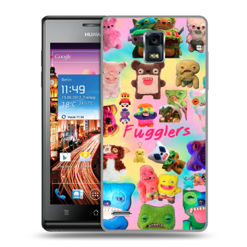 Пластиковый чехол на Huawei Ascend P1 с принтом Флагер Fuggler