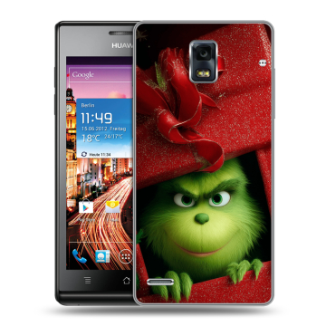 Пластиковый чехол на Huawei Ascend P1 с принтом Новый год