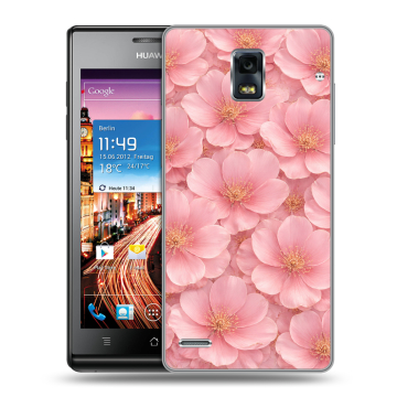 Пластиковый чехол на Huawei Ascend P1 с принтом женский