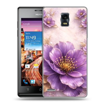 Пластиковый чехол на Huawei Ascend P1 с принтом женский