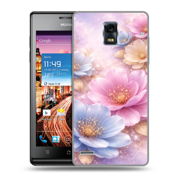 Пластиковый чехол на Huawei Ascend P1 с принтом женский