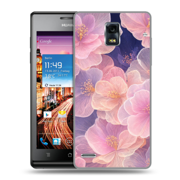 Пластиковый чехол на Huawei Ascend P1 с принтом женский