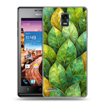 Пластиковый чехол на Huawei Ascend P1 с принтом женский