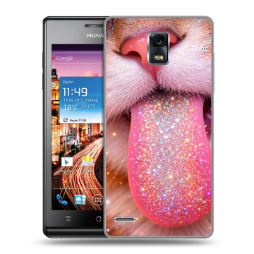 Пластиковый чехол на Huawei Ascend P1 с принтом для девочек