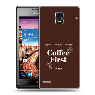 Пластиковый чехол на Huawei Ascend P1 с принтом женский