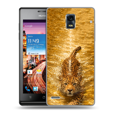 Пластиковый чехол на Huawei Ascend P1 с принтом женский