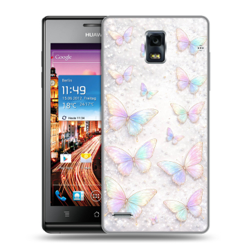 Пластиковый чехол на Huawei Ascend P1 с принтом женский