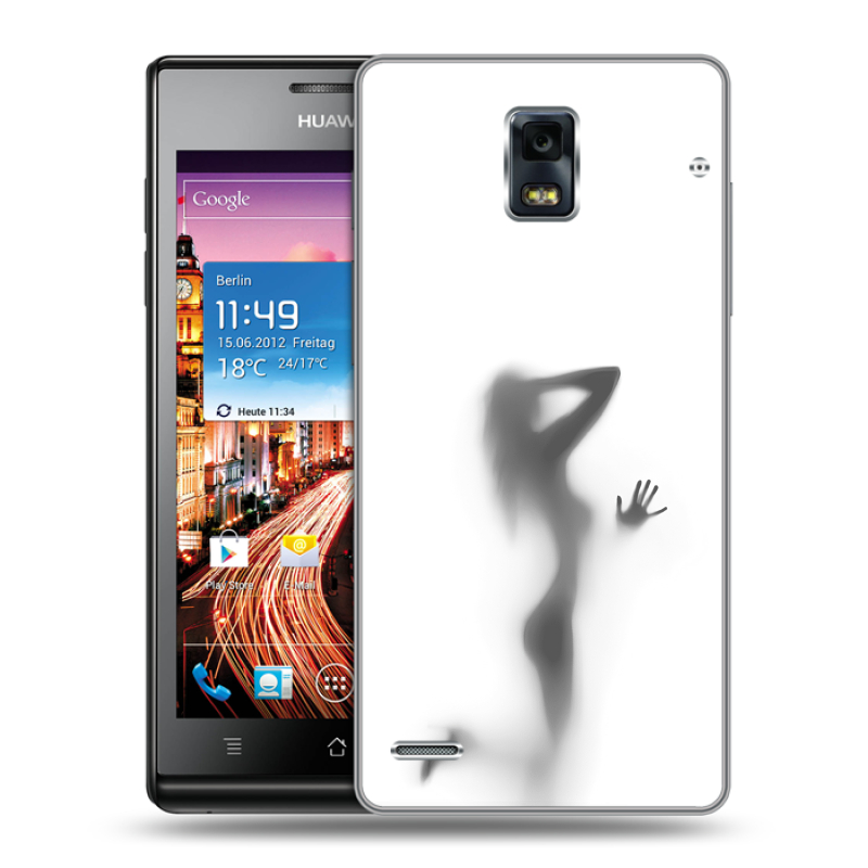 Пластиковый чехол на Huawei Ascend P1 с принтом Силуэт Пластиковый чехол на Huawei Ascend P1 с принтом Силуэт