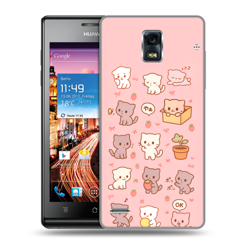 Пластиковый чехол на Huawei Ascend P1 с принтом Hello Kitty Хелоу Кити Пластиковый чехол на Huawei Ascend P1 с принтом Hello Kitty Хелоу Кити