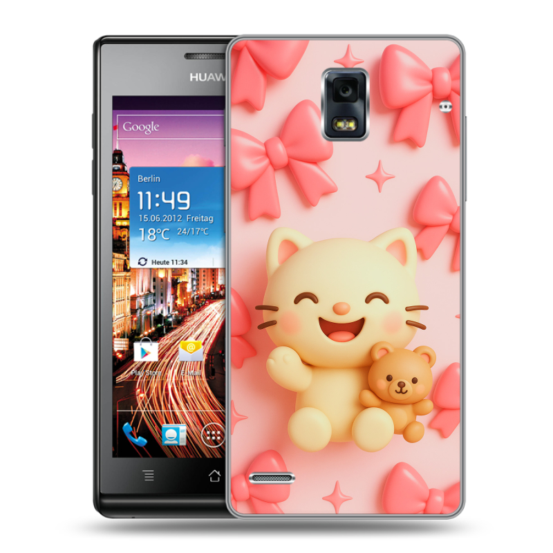 Пластиковый чехол на Huawei Ascend P1 с принтом для девочек Пластиковый чехол на Huawei Ascend P1 с принтом для девочек