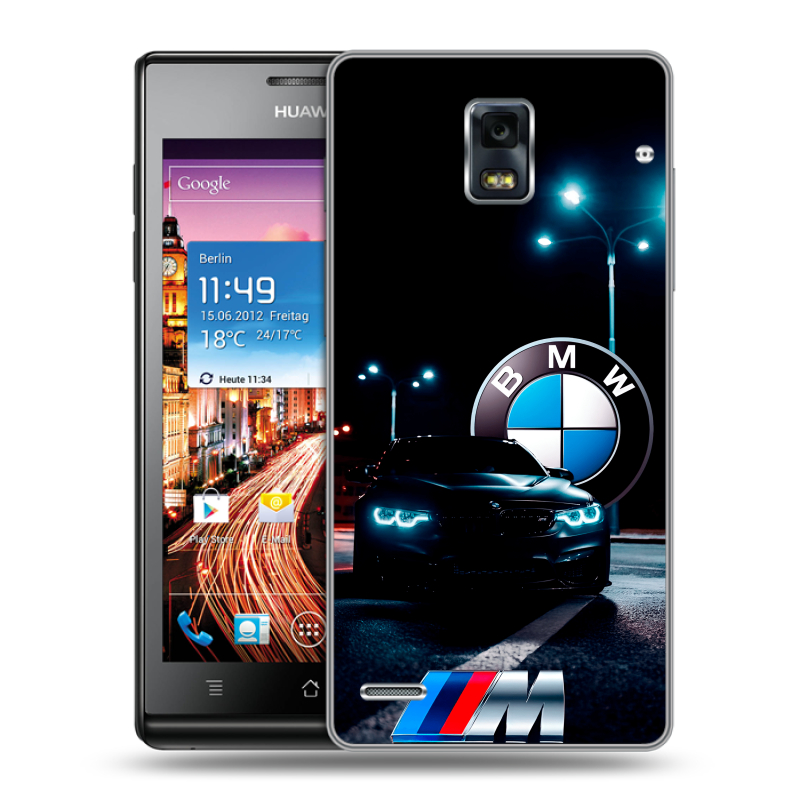 Пластиковый чехол на Huawei Ascend P1 с принтом БМВ BMW Пластиковый чехол на Huawei Ascend P1 с принтом БМВ BMW