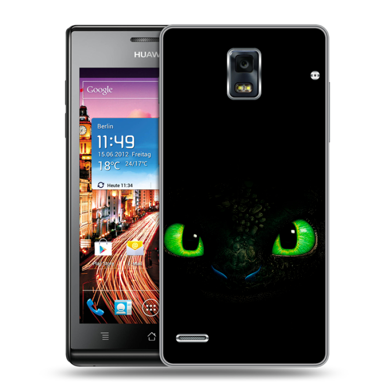 Пластиковый чехол на Huawei Ascend P1 с принтом Как приручить дракона Пластиковый чехол на Huawei Ascend P1 с принтом Как приручить дракона