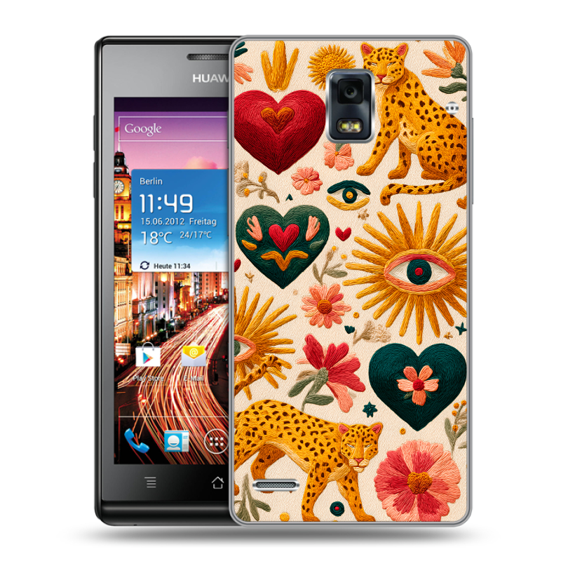Пластиковый чехол на Huawei Ascend P1 с принтом Модный принт Пластиковый чехол на Huawei Ascend P1 с принтом Модный принт