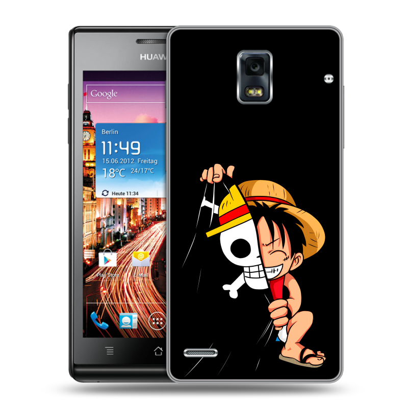 Пластиковый чехол на Huawei Ascend P1 с принтом One Piece Ван Пис Пластиковый чехол на Huawei Ascend P1 с принтом One Piece Ван Пис