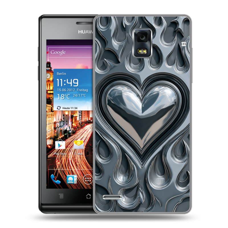 Пластиковый чехол на Huawei Ascend P1 с принтом Y2K Пластиковый чехол на Huawei Ascend P1 с принтом Y2K