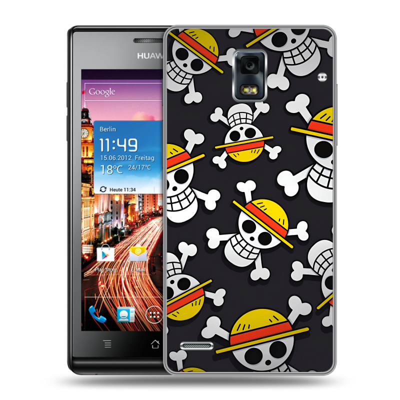 Пластиковый чехол на Huawei Ascend P1 с принтом One Piece Ван Пис Пластиковый чехол на Huawei Ascend P1 с принтом One Piece Ван Пис
