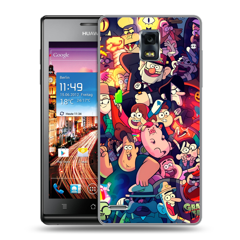 Пластиковый чехол на Huawei Ascend P1 с принтом Gravity Falls Гравити Фолз Пластиковый чехол на Huawei Ascend P1 с принтом Gravity Falls Гравити Фолз