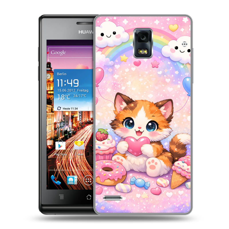 Пластиковый чехол на Huawei Ascend P1 с принтом для девочек Пластиковый чехол на Huawei Ascend P1 с принтом для девочек