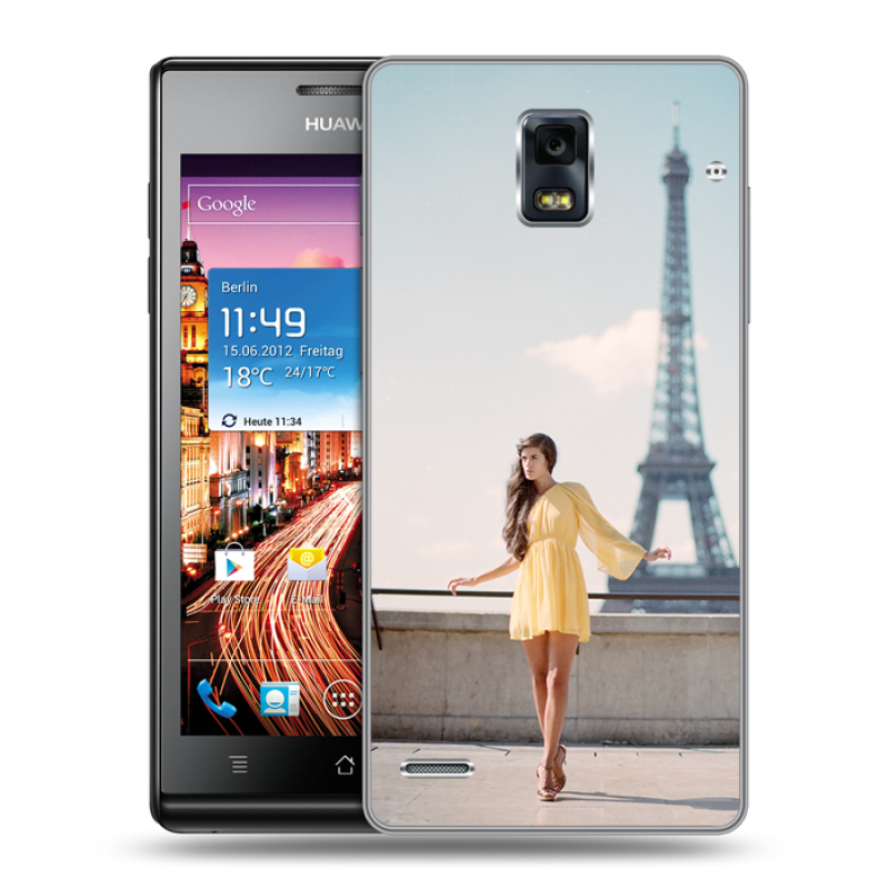 Пластиковый чехол на Huawei Ascend P1 с принтом Париж Пластиковый чехол на Huawei Ascend P1 с принтом Париж