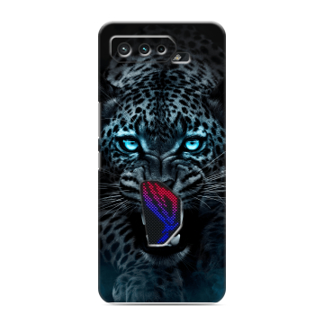 Силиконовый чехол на ASUS ROG Phone 5 с принтом Темный леопард
