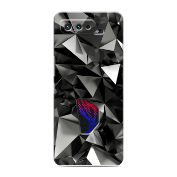 Силиконовый чехол на ASUS ROG Phone 5 с принтом Черные кристаллы Силиконовый чехол на ASUS ROG Phone 5 с принтом Черные кристаллы