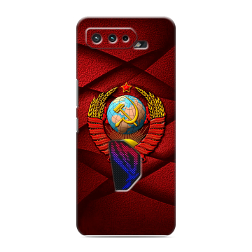 Силиконовый чехол на ASUS ROG Phone 5 с принтом Герб СССР