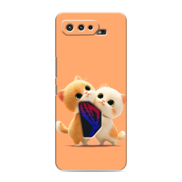 Силиконовый чехол на ASUS ROG Phone 5 с принтом Милые котики Силиконовый чехол на ASUS ROG Phone 5 с принтом Милые котики