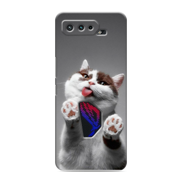 Силиконовый чехол на ASUS ROG Phone 5 с принтом Коты Силиконовый чехол на ASUS ROG Phone 5 с принтом Коты