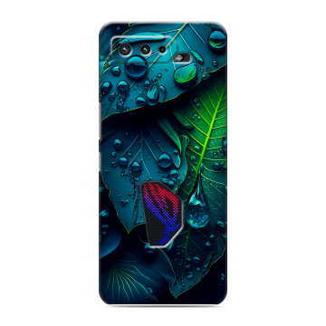 Силиконовый чехол на ASUS ROG Phone 5 с принтом Листья