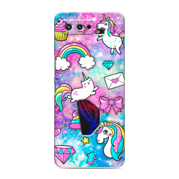 Силиконовый чехол на ASUS ROG Phone 5 с принтом Единороги