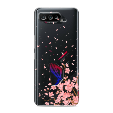 Силиконовый чехол на ASUS ROG Phone 5 с принтом Ветка сакуры