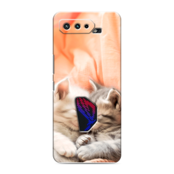 Силиконовый чехол на ASUS ROG Phone 5 с принтом Котята Силиконовый чехол на ASUS ROG Phone 5 с принтом Котята