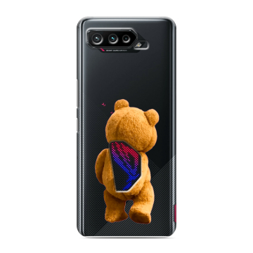 Силиконовый чехол на ASUS ROG Phone 5 с принтом Медведь Силиконовый чехол на ASUS ROG Phone 5 с принтом Медведь