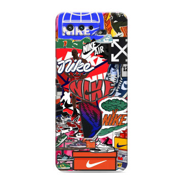 Силиконовый чехол на ASUS ROG Phone 5 с принтом Найк Nike яркий