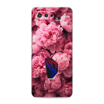 Силиконовый чехол на ASUS ROG Phone 5 с принтом цветы пионы