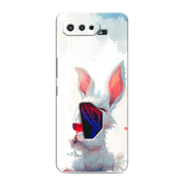 Силиконовый чехол на ASUS ROG Phone 5 с принтом кролик зайчик